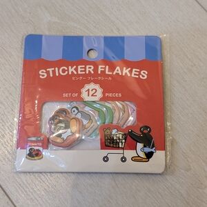 Sticker Flakes Mixed Colors - Cute Penguin Design